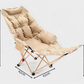 🏕️50% DESCONTO JÁ! Cadeira reclinável dobrável e almofadada ajustável para exterior - Espreguiçadeira portátil e resistente para campismo com apoio para os pés, suporta até 150 kg para roulottes, jardim e piqueniques.