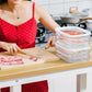 🎉 2026 Sale — Over 37,000 Sold!🥡 Clear Stackable Fridge Food Storage Container‑With Tight Lid 🧊