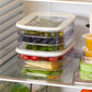 🎉 2026 Sale — Over 37,000 Sold!🥡 Clear Stackable Fridge Food Storage Container‑With Tight Lid 🧊