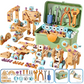 💞Mais de 50.000 unidades vendidas! 🔧🧒 50% de desconto! Kit de Ferramentas Educativas DIY para Crianças - Conjunto de Construção STEM, inclui berbequim, mais de 124 peças e caixa organizadora 🛠️✨