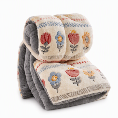🛌 50% de desconto! ✨ Edredão Sherpa Dupla Face – Veludo com estampado de flocos de neve e lã de carneiro densa com retenção de calor, toque aveludado ultramacio e estampado digital durável – Aconchego e calor para qualquer divisão este inverno ❄️