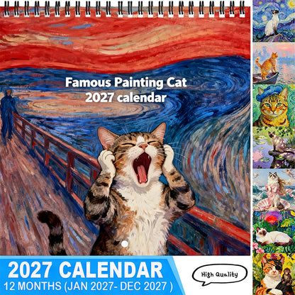 🎁Ideia de presente em promoção imperdível com 50% de desconto🐱Calendário de memes de gatos engraçados de 2027