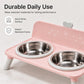 🐾 50% de desconto! ✨ Taças Duplas Elevadas e Removíveis para Animais de Estimação – Design Ergonómico para Proteção do Pescoço, Aço Inoxidável e Materiais de Grau Alimentar – Refeições Confortáveis para Gatos e Cães de Porte Pequeno 🍽️