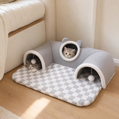 💪Cama túnel aconchegante 3 em 1 para gatos