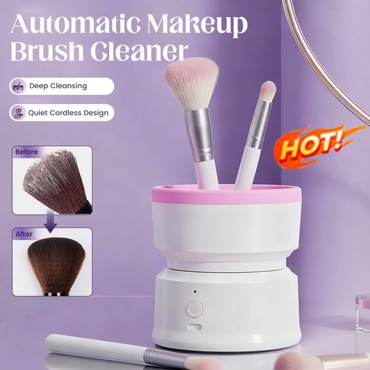 🧼💄 Limpador automático de pincéis de maquilhagem – Lavagem e centrifugação elétrica 360° para pincéis de beleza