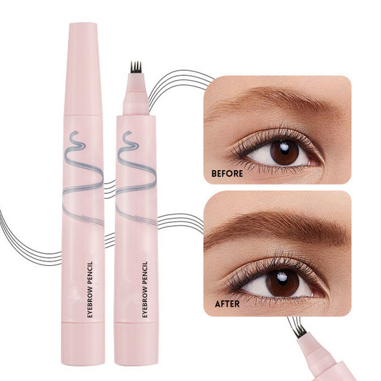 💗ÚLTIMO DIA DE PROMOÇÃO: 50% DESCONTO⚡🖤 Lápis de Sobrancelhas à Prova de Água com Ponta de 4 Pontas | Traços Ultrafinos para um Efeito Natural de Fio a Fio 💗 | Duração de 24 Horas e À Prova de Borrões 🌧️