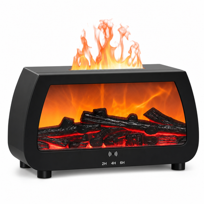 🔥 50% OFF NOW! 💨✨Fireplace Flame Humidifier, Aromatherapy Diffuser With Music Sync Light, Ultra Quiet For Bedroom & Office🌙