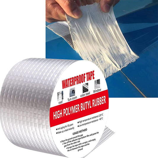 🛡️ Fita de Alumínio de Alta Resistência: Vedação Impermeável Instantânea, Adesivo de Butil, Resistente a Intempéries, Multissuperfície