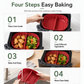 🌟 Forro de Silicone Reutilizável com Divisória para Air Fryer