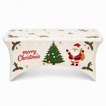 ✨🍎Toalha de Mesa Elástica de Natal para Mesas Retangulares