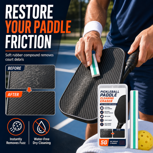 💧Borracha de Limpeza para Raquete de Pickleball