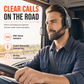 💚Headset Bluetooth sem fios para call center com cancelamento de ruído ambiental (ENC) e emparelhamento automático, para atendimento ao cliente e camionistas.