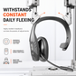💚Headset Bluetooth sem fios para call center com cancelamento de ruído ambiental (ENC) e emparelhamento automático, para atendimento ao cliente e camionistas.