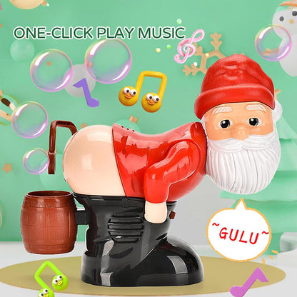 🎄 50% desconto 🎅 | Máquina de Bolhas de Sabão do Pai Natal Divertido – Música, Luzes e Diversão com Bolhas de Natal