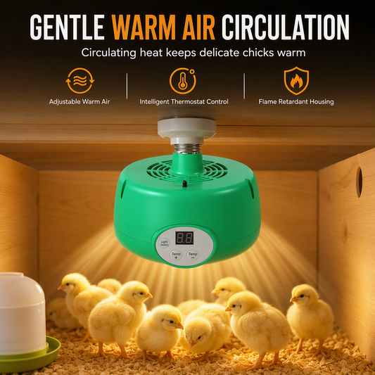 🐣Aquecedor de Incubadora com Controlo Inteligente da Temperatura🔥 – Aquecedor com Termostato Ajustável para Pintos, Patinhos e Aves em Fase Inicial