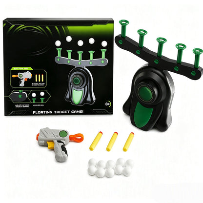 Jogo de Tiro ao Alvo com Bola Flutuante Elétrica, Armas de Brinquedo e Bolas que Brilham no Escuro – Alvo Eletrónico para Crianças