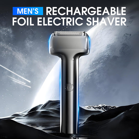 Barbeador Elétrico Masculino Recarregável de Cabeça Oscilante (Sistema de Lâminas de Ecrã)
