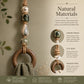 🧺 Decorative Beaded Towel Hanger: Ceramic Beads, Jute Rope, Wooden Ring