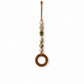 🧺 Decorative Beaded Towel Hanger: Ceramic Beads, Jute Rope, Wooden Ring