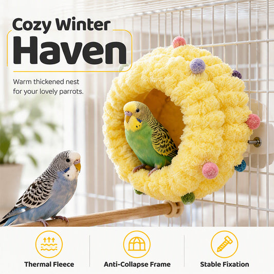 🌿 Cama Suspensa e Macia para Aves com Interior em Peluche para Gaiolas de Aves Pequenas