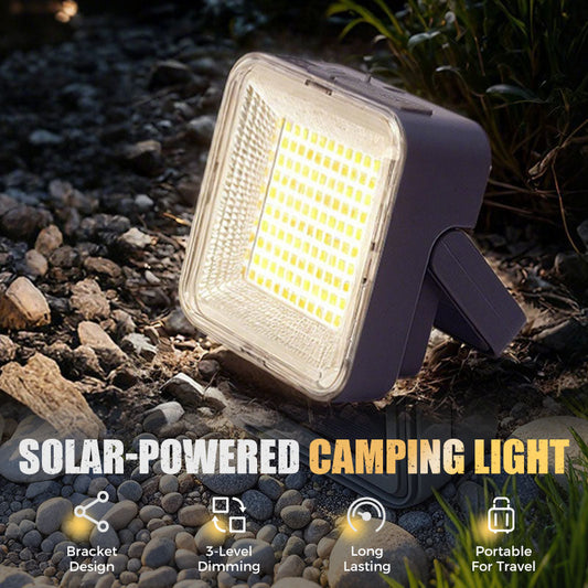 ✨Luz de campismo solar, portátil e à prova de água