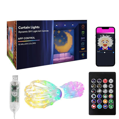 🌲Cortina de Luzes LED à Prova de Água