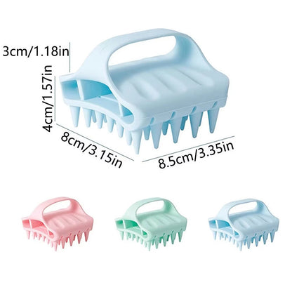 🥳Oferta Imperdível 2026🥳💞Mais de 50 mil vendidos! 💆✨ 50% de desconto! Massajador de couro cabeludo em silicone – cerdas macias, não puxa o cabelo, uso a seco ou no banho, à prova de água. Relaxe e estimule a circulação! 🛡️💚