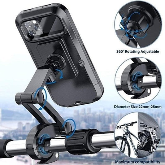 ✨Suporte Impermeável para Telemóveis em Bicicletas e Motos