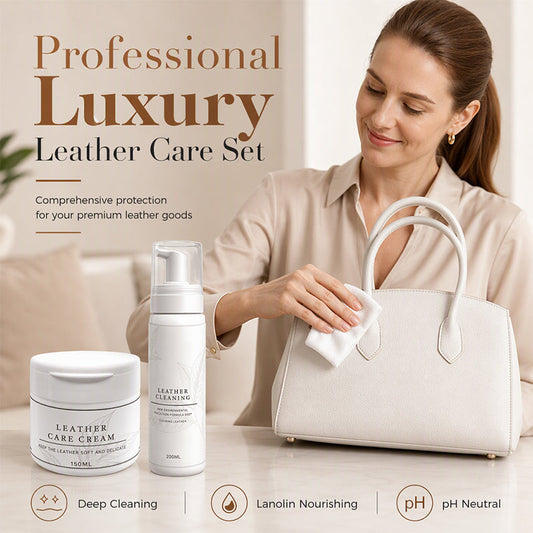 📢📢 50% de desconto!! ⏰ Kit de limpeza profissional e creme nutritivo para artigos de luxo em pele 👜✨
