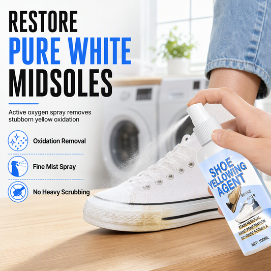 🔥Spray branqueador para solas de calçado: remove o amarelado e a oxidação