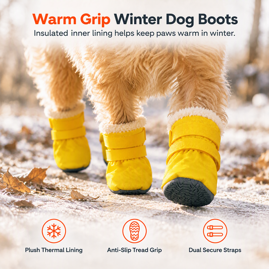 ✨Botas de inverno para cães, impermeáveis e quentes, com solas macias antiderrapantes