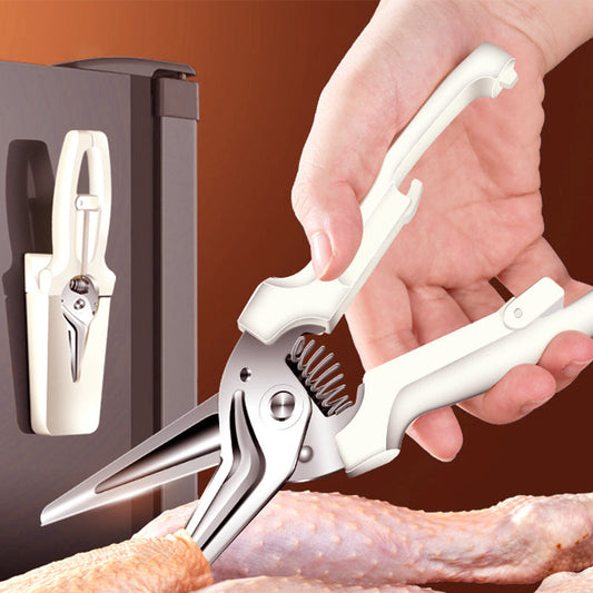 ⏳50% de desconto por tempo limitado⏰Tesoura de cozinha com mola – corte fácil e arrumação magnética🍗🐟🦀✂️