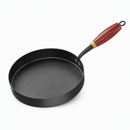 Uncoated Hammered Flat Bottom Frying Pan