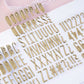 DIY 3D Gold Alphabet & Number Puffy Stickers