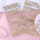 DIY 3D Gold Alphabet & Number Puffy Stickers