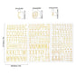 DIY 3D Gold Alphabet & Number Puffy Stickers