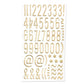 DIY 3D Gold Alphabet & Number Puffy Stickers