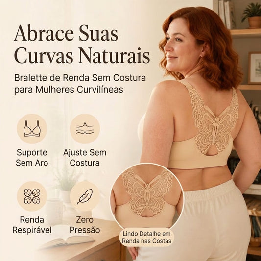 🎁Promoção: 49% de desconto⏳Sutiã sem aro com bordado de borboletas
